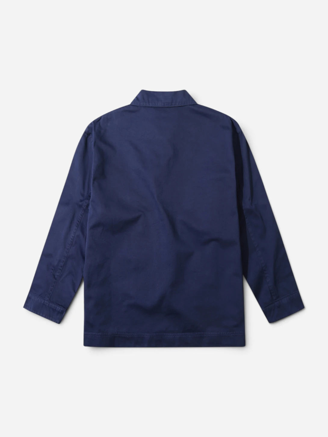 Blue Garbardine Work Jacket Button Up Collared Outerwear Le Mont St Michel Clothing 