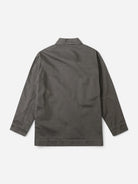 Grey Garbardine Work Jacket Button Up Collared Outerwear Le Mont St Michel Clothing 