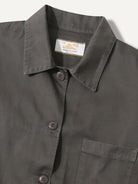 Grey Garbardine Work Jacket Button Up Collared Outerwear Le Mont St Michel Clothing 