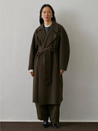 Kaki Brun Harvard Womens Long Coat Brown Soeur 
