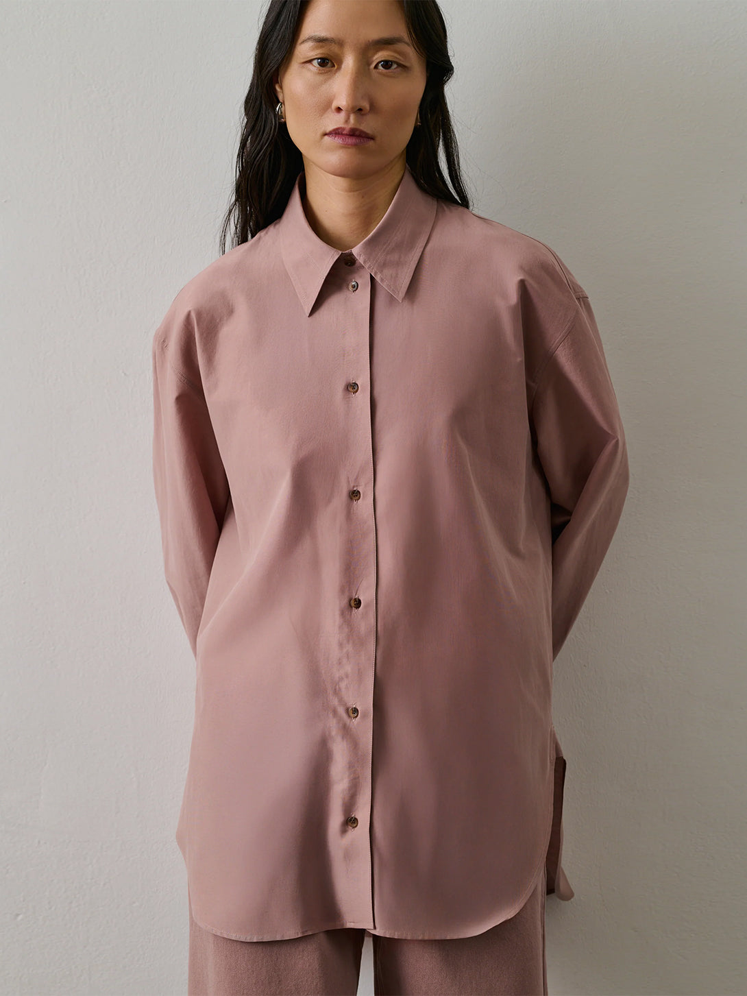 Bois de Rose Grenade Womens Button Up Overshirt Soeur 