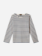 Off White Navy Tilda Mariniere Long Sleeves Womens Striped Knit Shirt 
