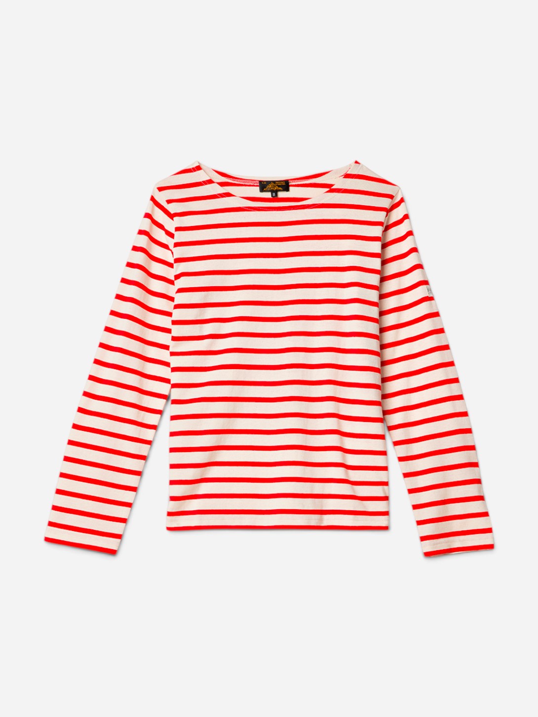 Off White Red Tilda Mariniere Long Sleeves Womens Striped Knit Shirt 