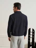 Dk Navy Connor Fresco Jacket Mens Zip Up Layering Light Jacket ONS Clothing