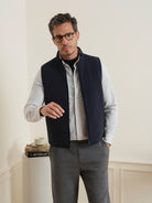 Shadow Navy Vertex Featherweight Vest Mens Lightweight Zip Up Vest Outerwear ONS Clothing