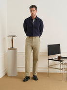 Dk Navy Darcy Geo Jacquard Shirt Mens Point Collar Button Up Woven Shirt ONS Clothing 