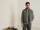 Smoke Olive Vertex Featherweight Vest Mens Lightweight Zip Up Vest Outerwear ONS Clothing