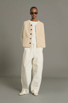 Ecru Fusil Womens Button Up Vest Soeur Clothing