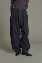 Bleu Nuit Vernon Womens Relaxed Fit Elastic Trouser Pants Soeur 
