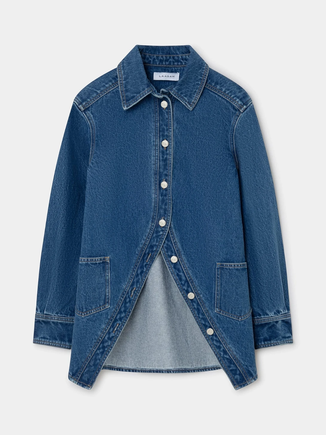 Denim No Boyfriend Denim Overshirt Womens Woven Shirt Laagam