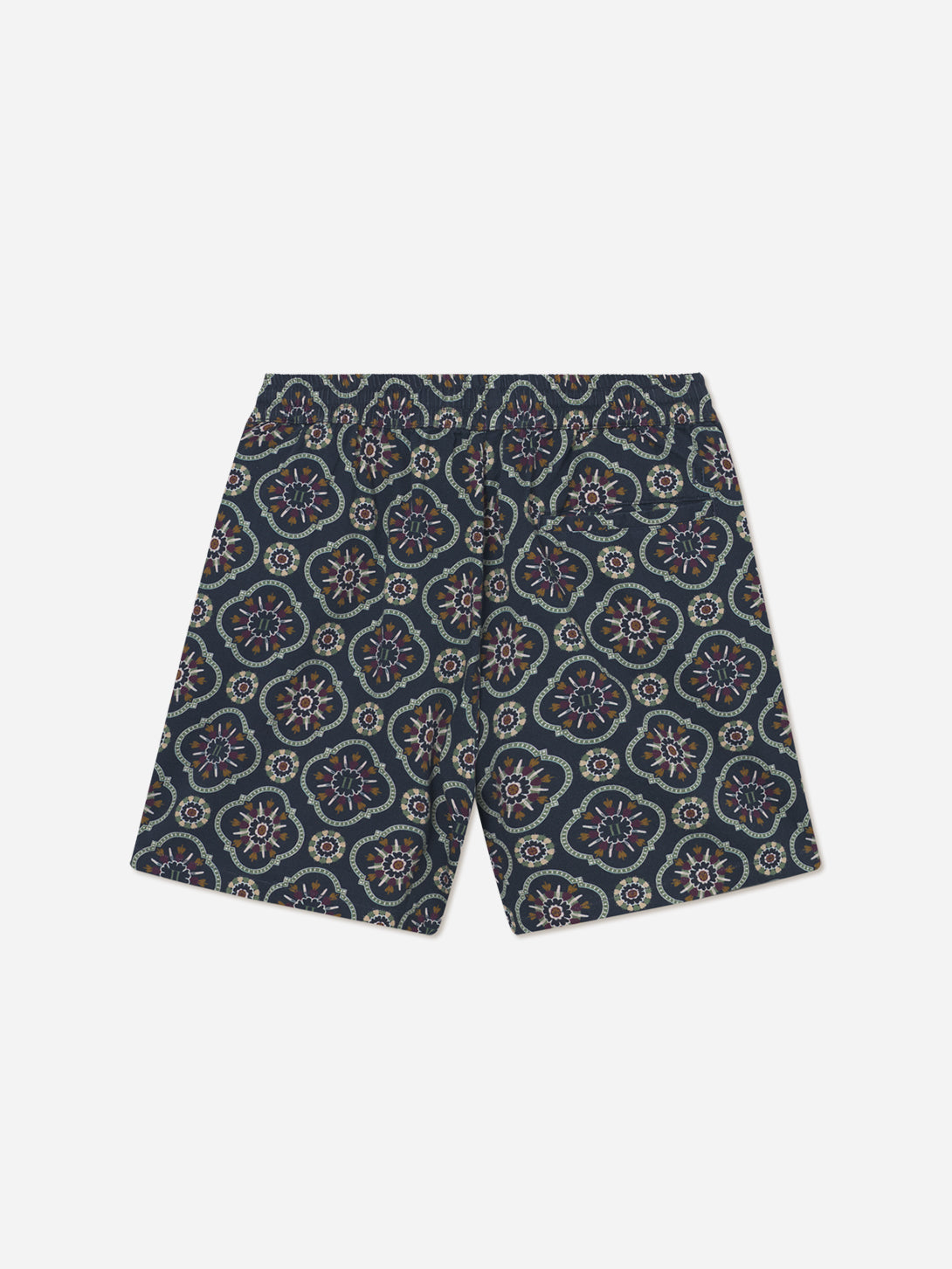 Dark Navy Otto AOP Tapestry Shorts Les Deux Drawstring Shorts 