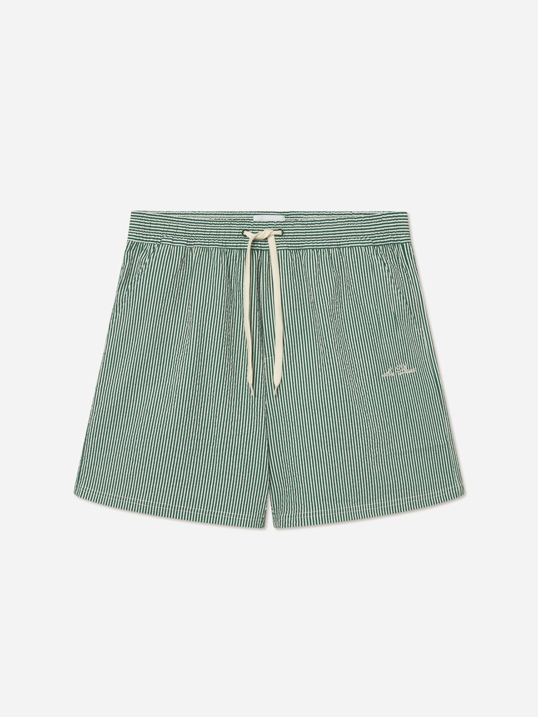 Evergreen Stan Stripe Seersucker Shorts Les Deux Drawstring Shorts 