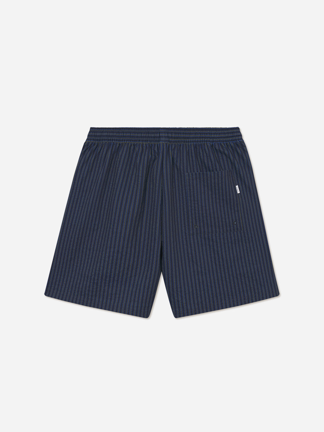 Dark Navy Stan Stripe Seersucker Shorts Les Deux Drawstring Shorts 