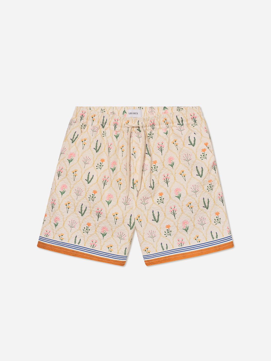 Ivory Stan Wild Flowers AOP Swim Les Deux Swim Shorts Drawstring
