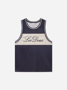 Dark Navy Silas Mesh Tank Les Deux Jersey Tank Top 
