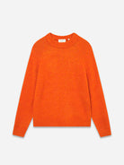 Gold Flame Gilbert Crewneck Knit Mens Long Sleeve Les Deux Pullover Sweater Orange Chunky Collar 