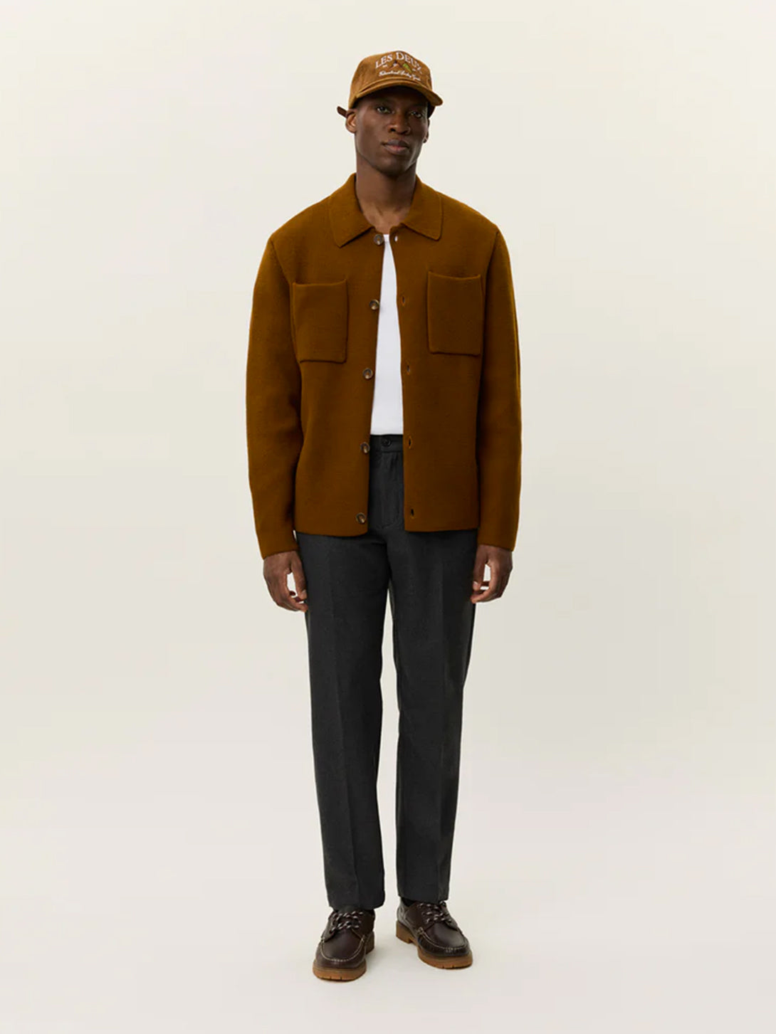 Monks Robe Fischer Cotton Milano Overshirt Mens Knit Button Up Woven Shirt 