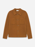 Monks Robe Fischer Cotton Milano Overshirt Mens Knit Button Up Woven Shirt 