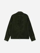 Rosin Green Corduroy Zipper Coach Jacket Mens Corduroy Zip Up Jacket Les Deux