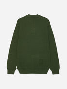 Rifle Green Check Structure Knitted LS Polo Mens Knit Polo Les Deux 