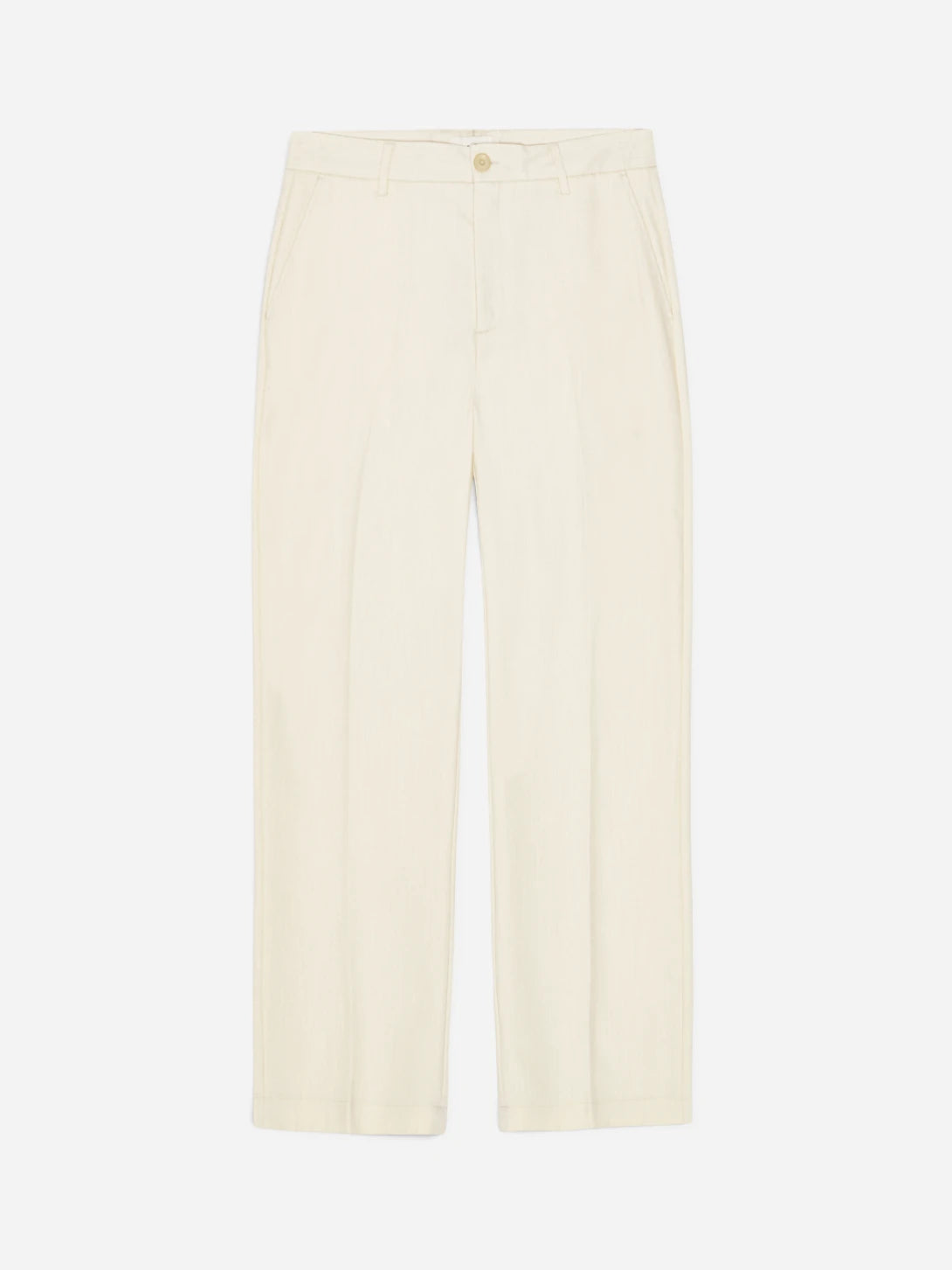 Ivory Brushed Twill Tailored Pants Les Deux Mens Trousers