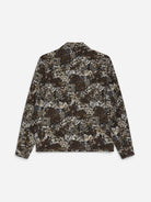Dark Sand Rose Jacquard Overshirt Mens Overshirt Jacket Zip Up Les Deux Outerwear