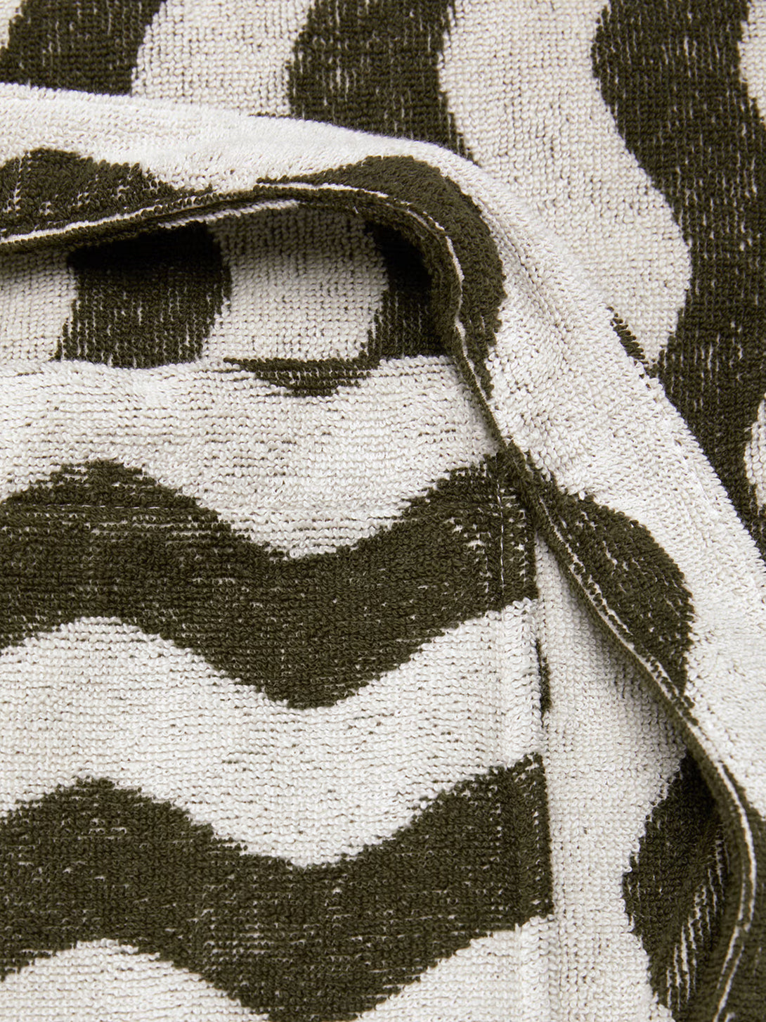 Green Stripe Forest Waver Long Robe Unisex OAS Robe Cotton Stripe Pattern