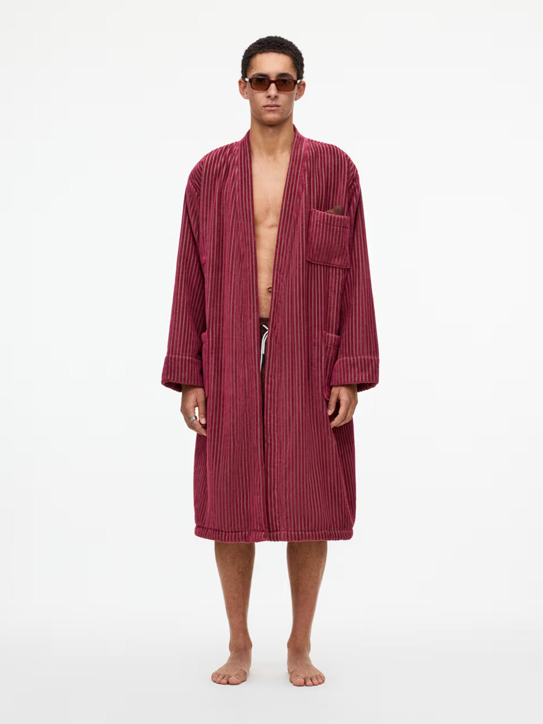 Botanico Botanico Striped OAS Unisex Striped Robe