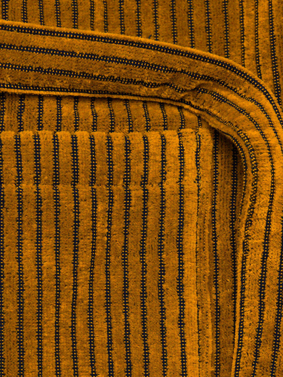 Gold Santiago Striped Velour Long Robe OAS Unisex Robe 