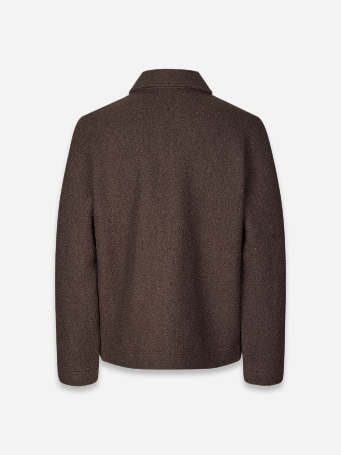 Turkish Coffee Hannes Full Zip Mens Wool Collared Zip Up Outerwear Samsoe Samsoe 