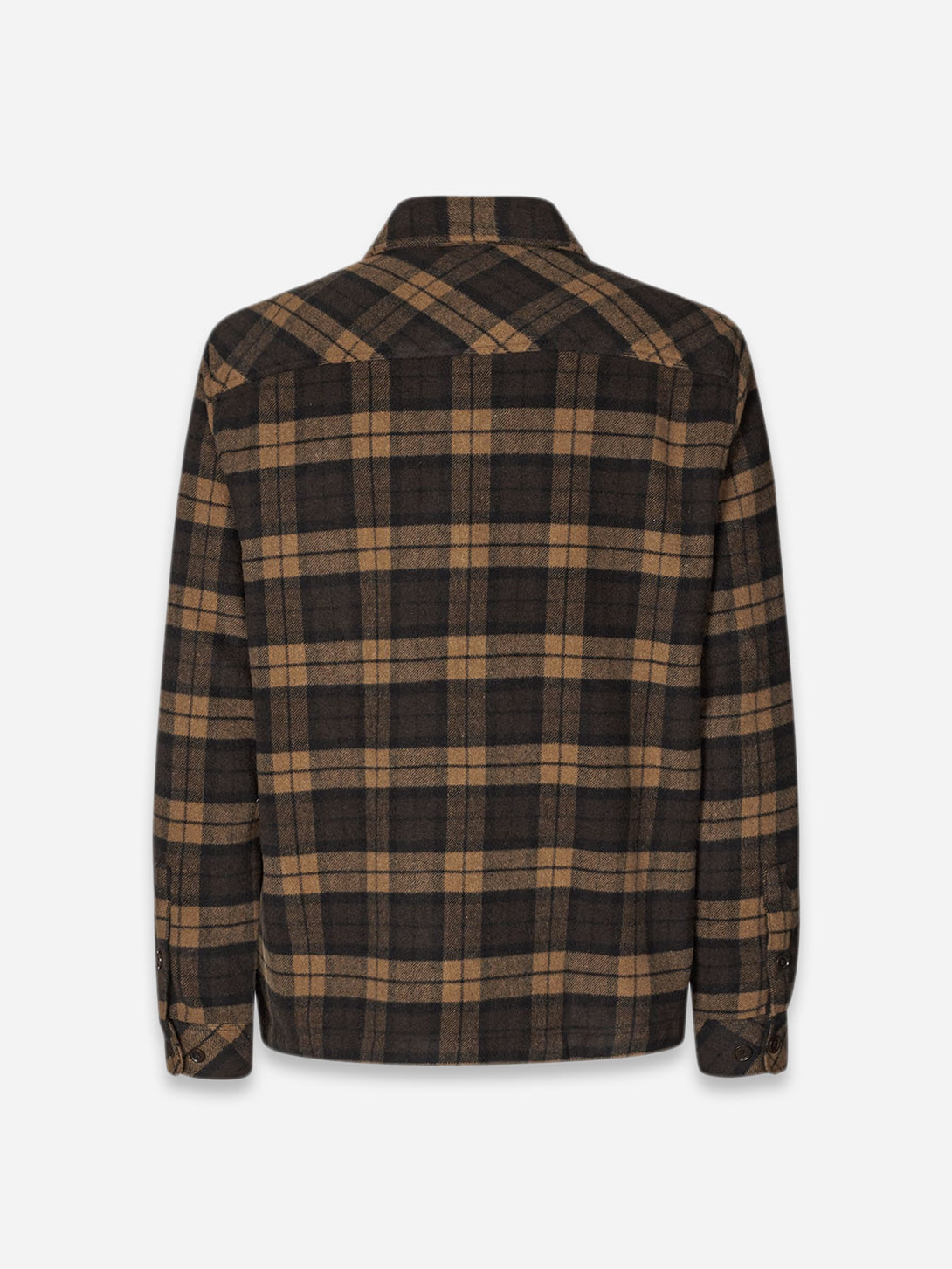 Turkish Coffee CH Sacastor X H Overshirt Mens Samsoe Samsoe Overshirt Collared Brown Check 