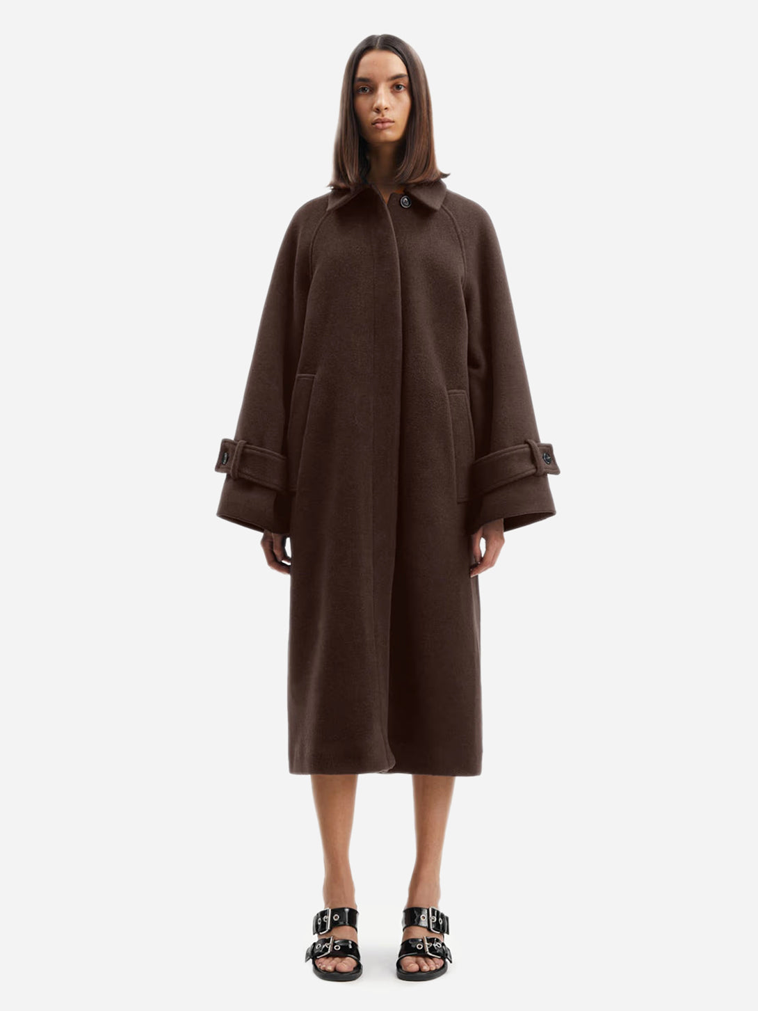 Mole Alma Coat Womens Samsoe Samsoe Wool Long Coat Outerwear