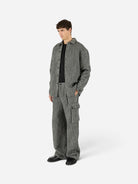 Black Eco Herringbone Over Shirt Mens Relaxed Overshirt Krost Clothing