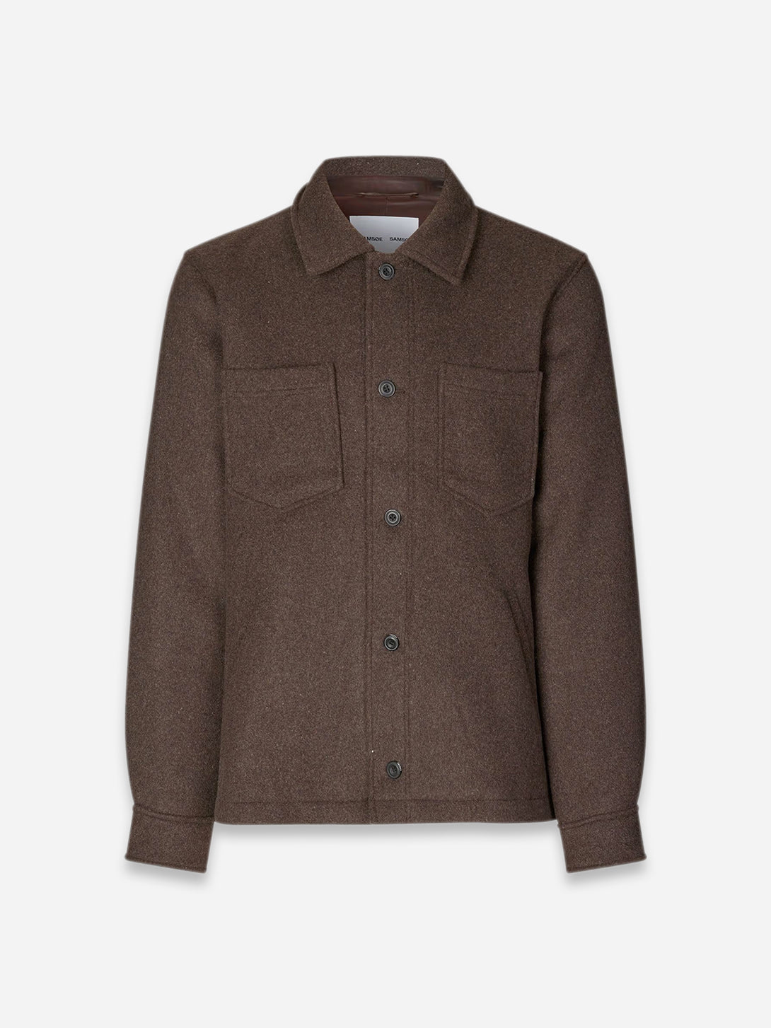 Chocolate Torte Pally Shirt Jacket Samsoe Samsoe Mens Heavy Overshirt Brown