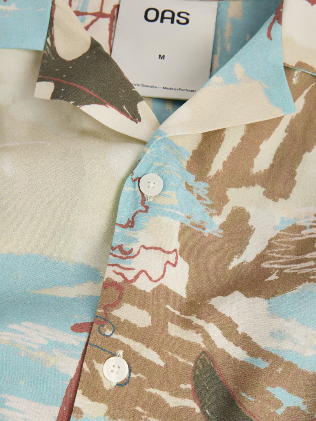 Montara Rocco Shirt Mens Camp Collar Lyocell Pattern Shirt OAS 