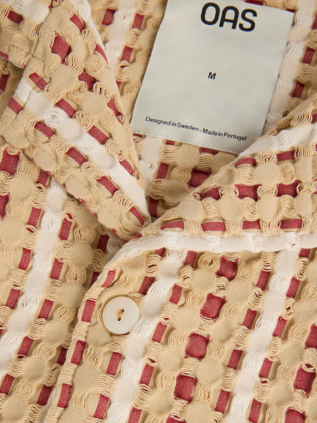 Lano Cuba Shirt Mens Camp Collar Pattern Short Sleeve Shirt Linen OAS