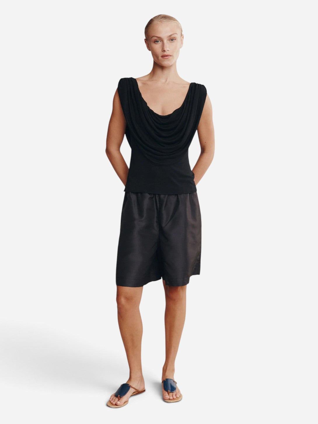 Black Wini Top Womens Black Blouse Marle Clothing