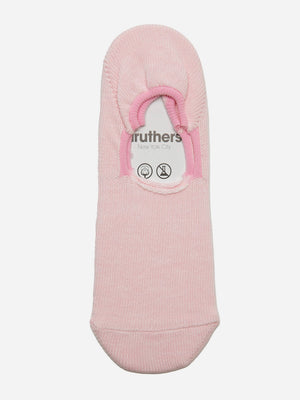 Pink Melange Organic Cotton Melange No-Show Sock