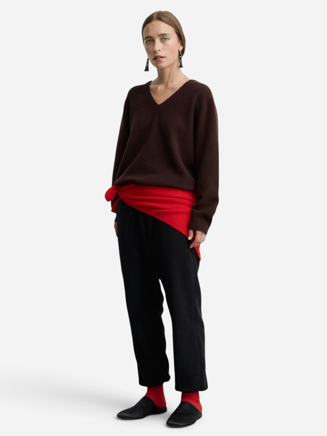 Red Triangle Scarf Womens Scarf Almina Concept
