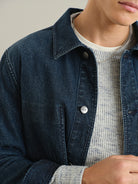 Dk Indigo Remi Ripple Denim Jacket Denim Button Up Jacket Outerwear ONS Clothing 