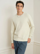 Off White Deon Crochet Sweatshirt Mens Lightweight Pullover Long Sleeve ONS Clothing 