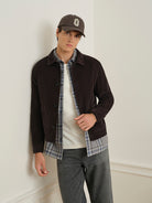 Dk Charcoal Hawthorn Novelty Corduroy Jacket Mens Corduroy Button Up Collared Outerwear Shirt Jacket ONS Clothing