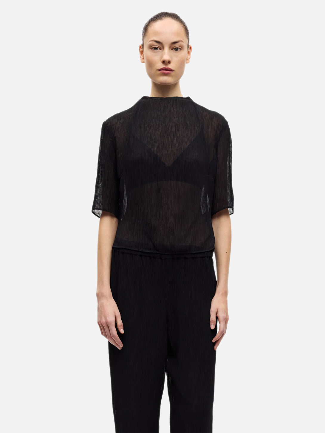 Black Samiller Top Womens Samsoe Samsoe Lightweight Top Black 