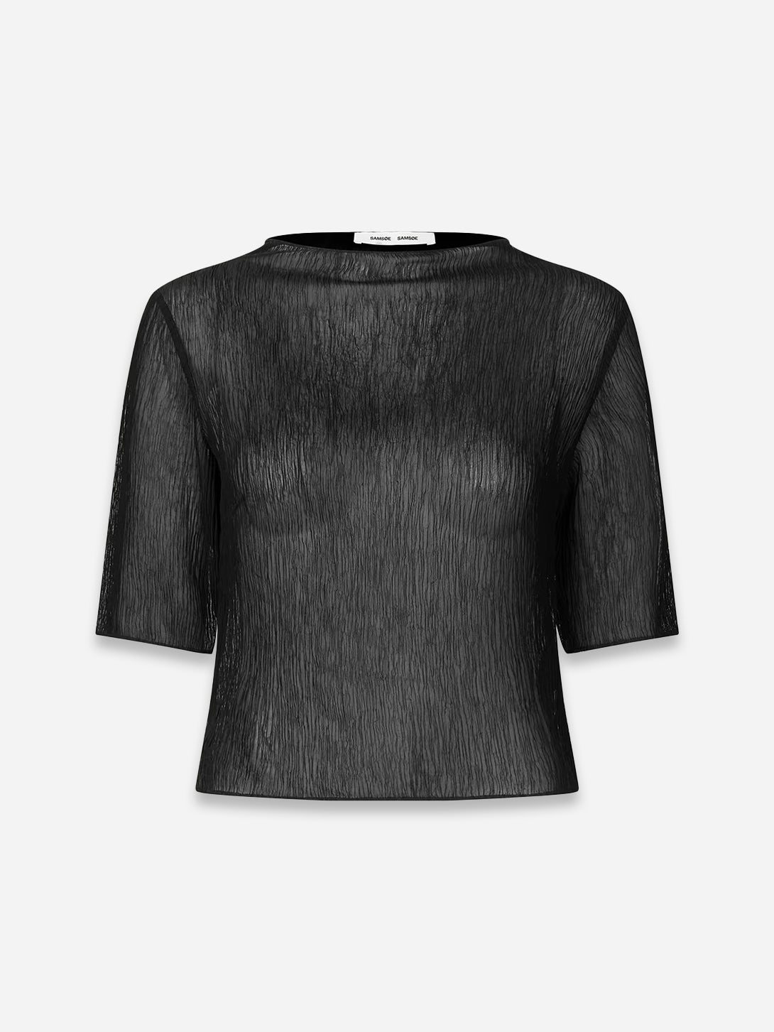 Black Samiller Top Womens Samsoe Samsoe Lightweight Top Black 