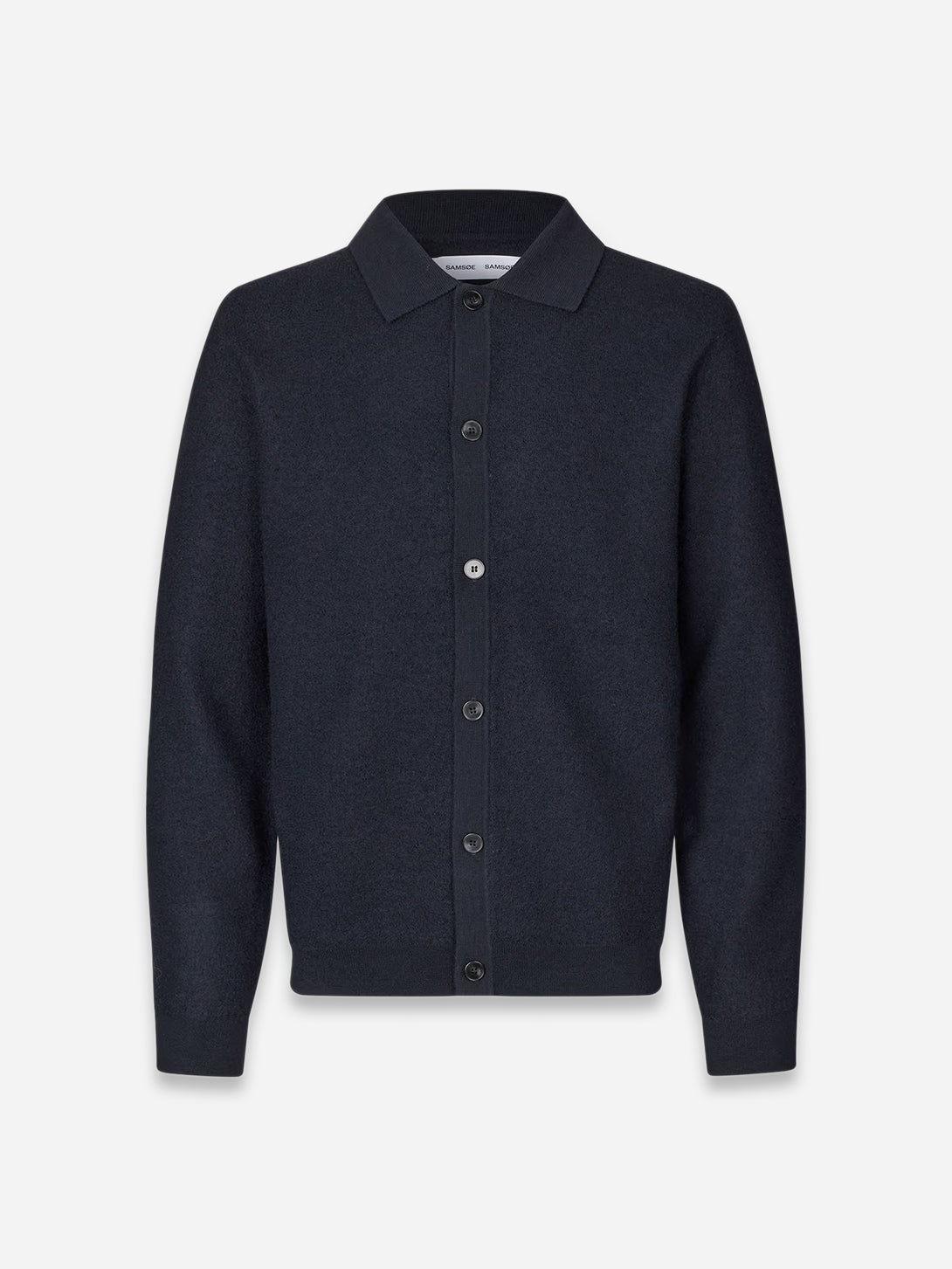 Salute Sarichard Cardigan mens Navy Cardigan Knit Long Sleeve Samsoe Samsoe 