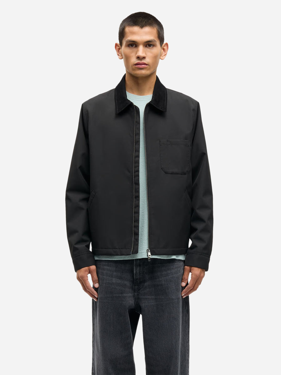 Black Sarobin P Jacket Mens Samsoe Samsoe Jacket 