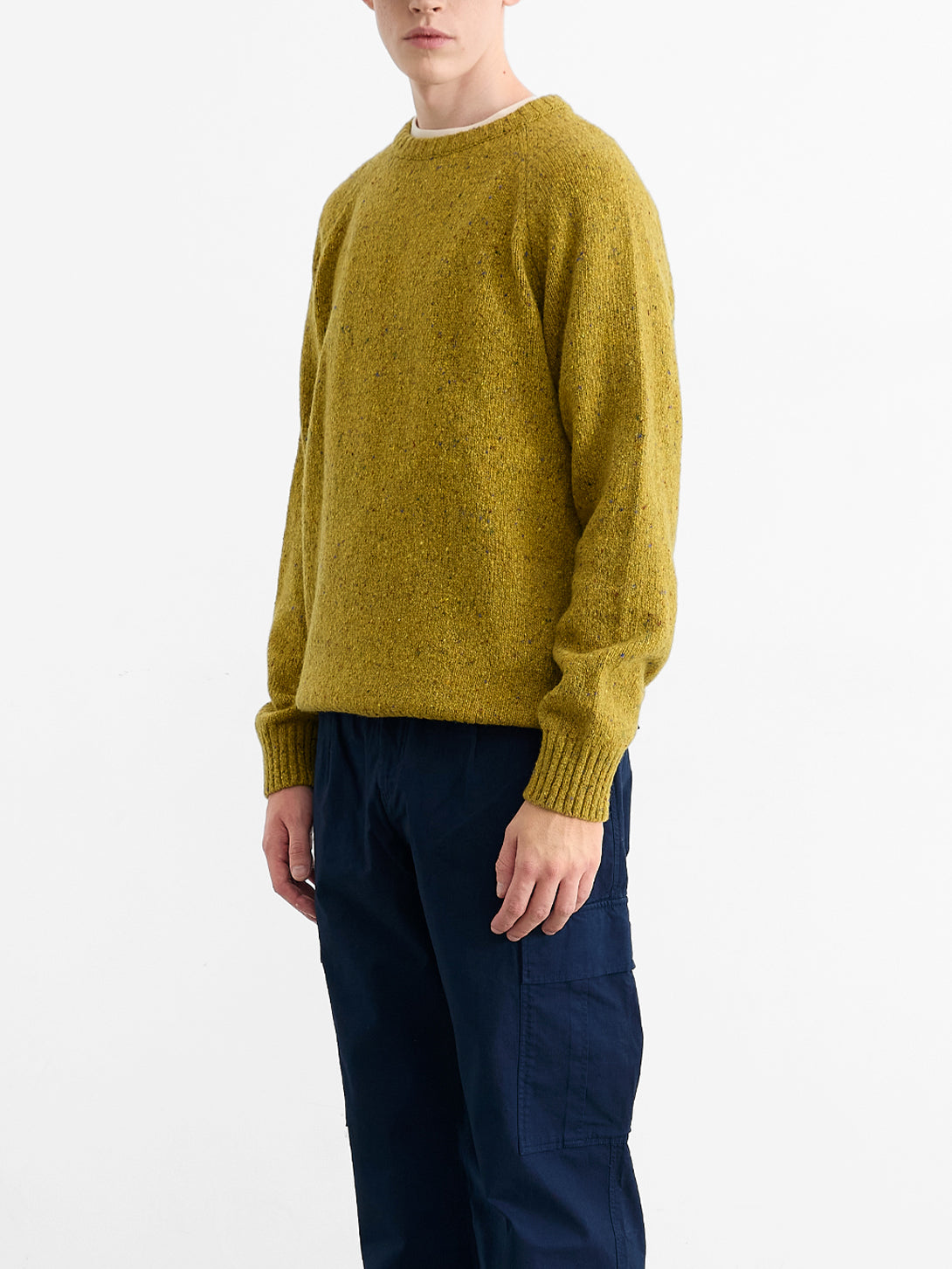 Yellow Paris Sweater Mens Chunky Crewneck Sweater Wool Cashmere Pullover Edmmond Studios