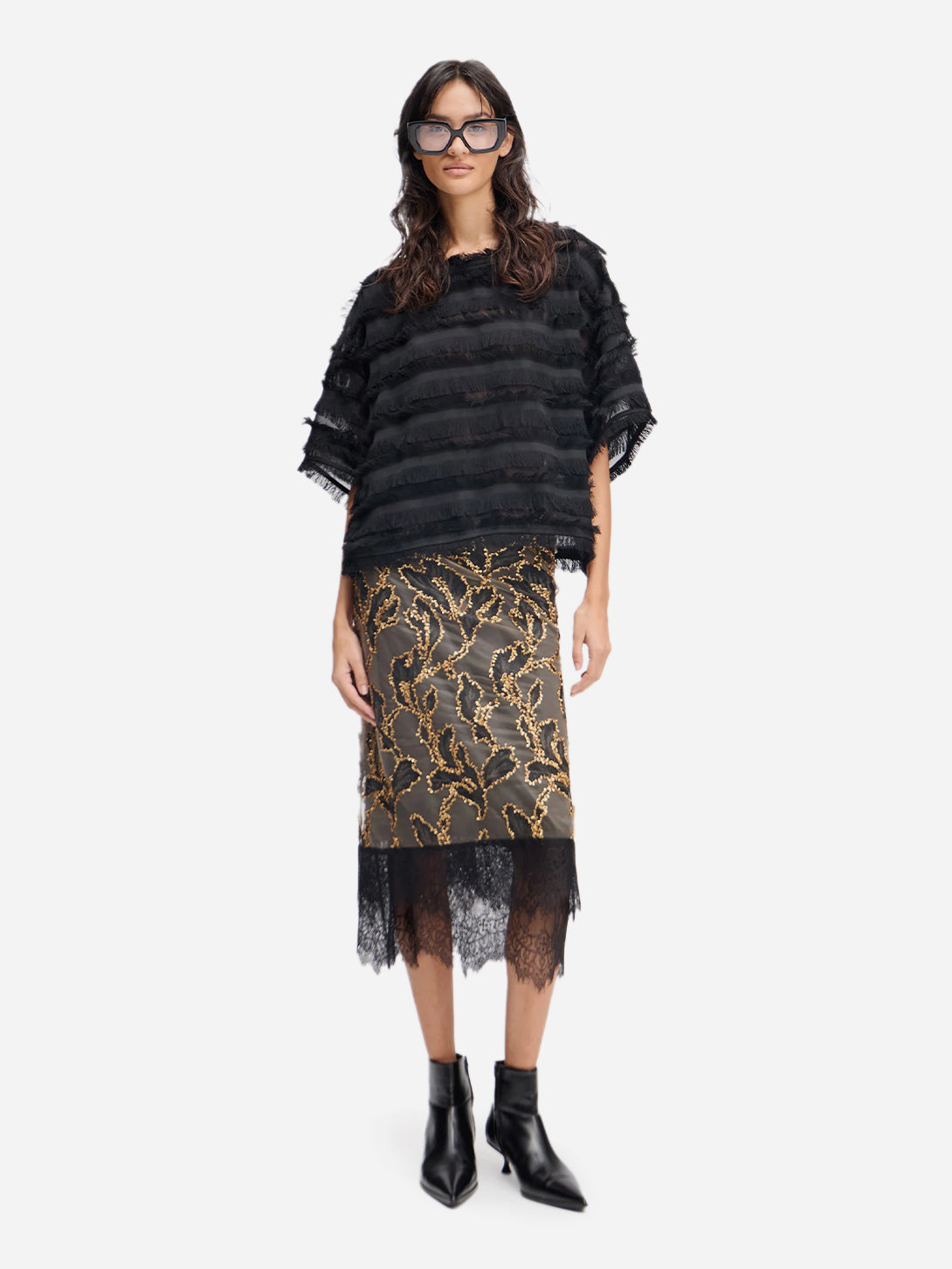 Black Lipona Munthe Womens Blouse Womens Top 