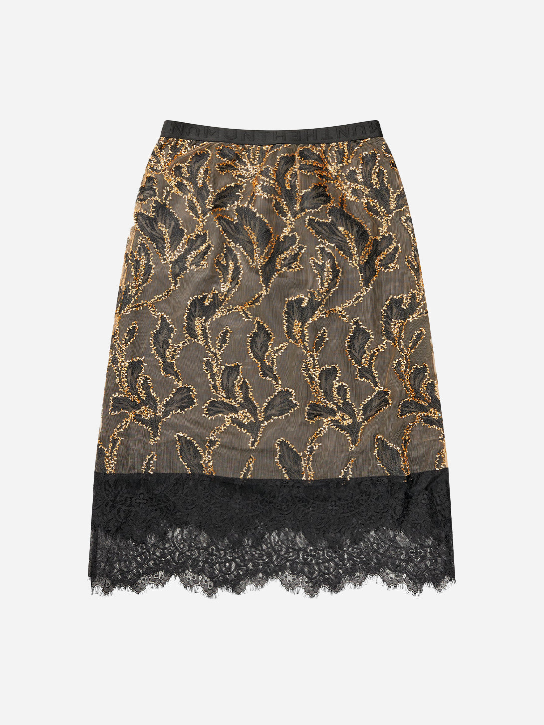 Gold Latosha Munthe Womens Skirt Mid Skirt 
