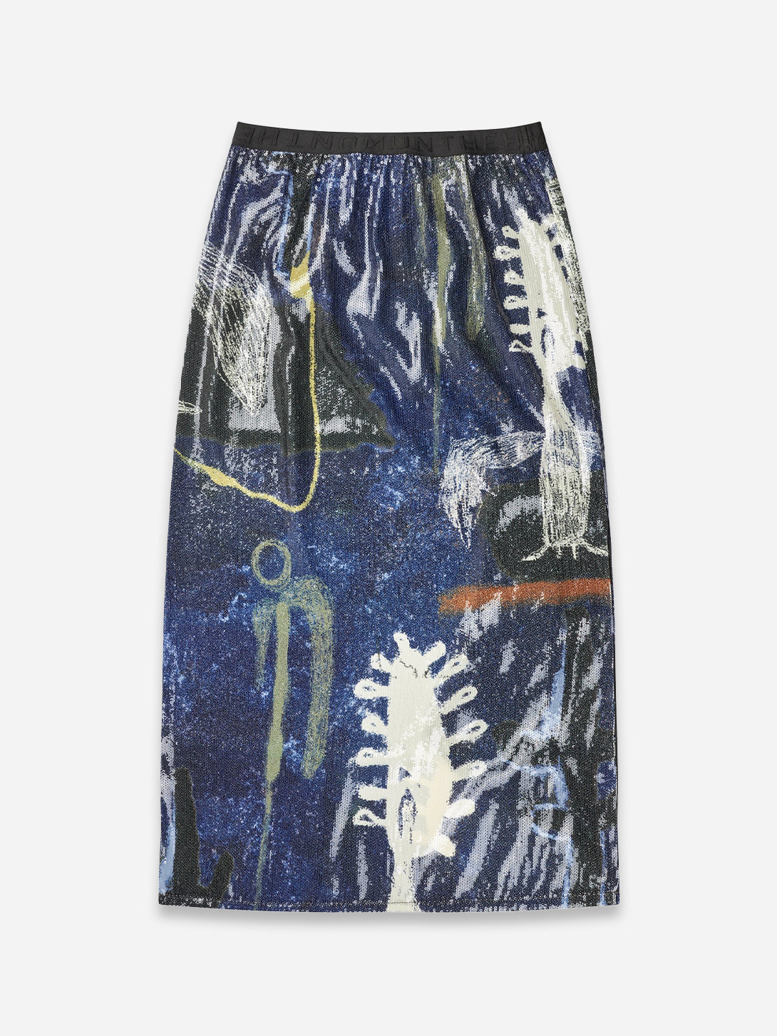 Navy Lebane Womens Munthe Skirt Floral Printed Polyester Skirt 